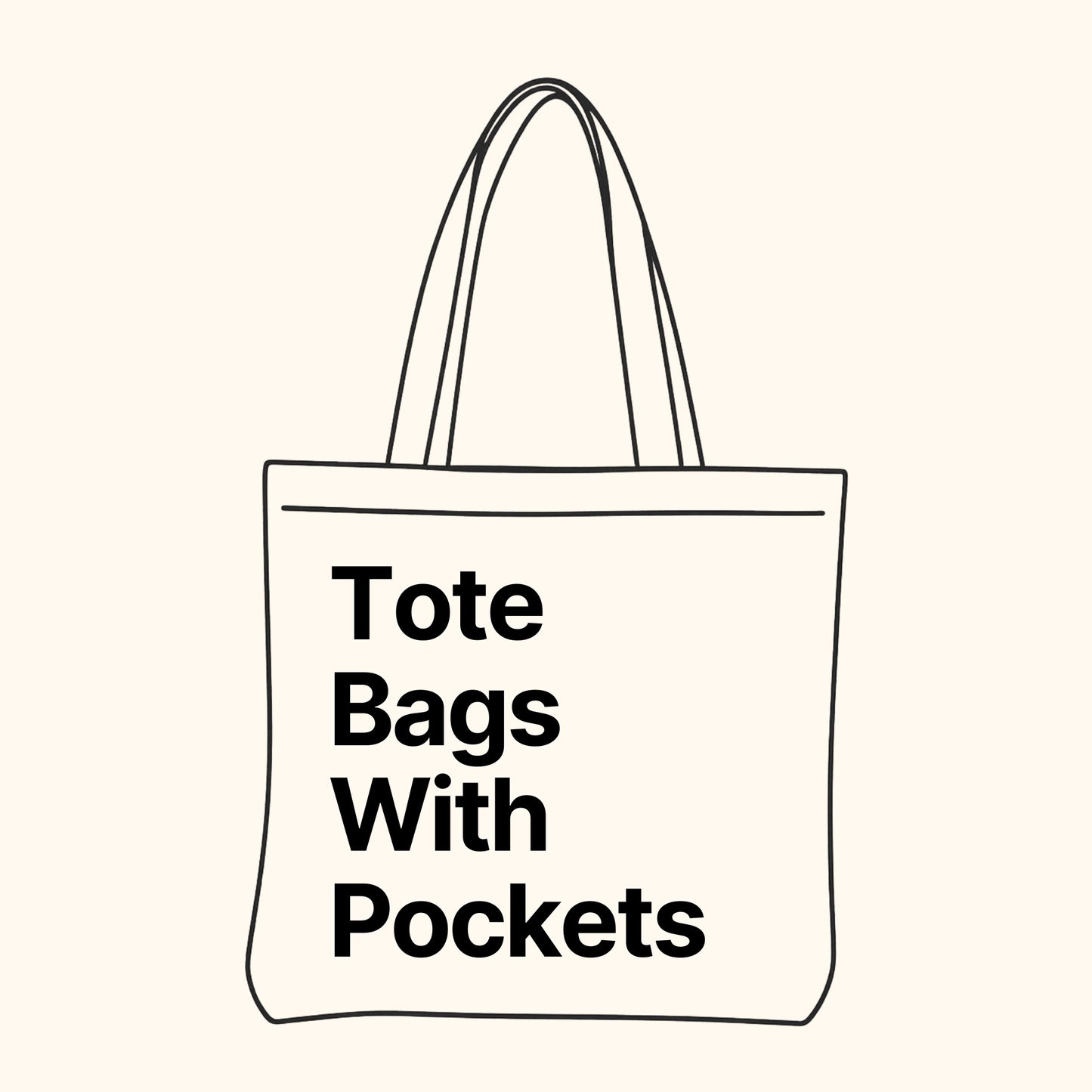 Everyday Canvas Tote - with Zipper, Pockets & Laptop Sleeve