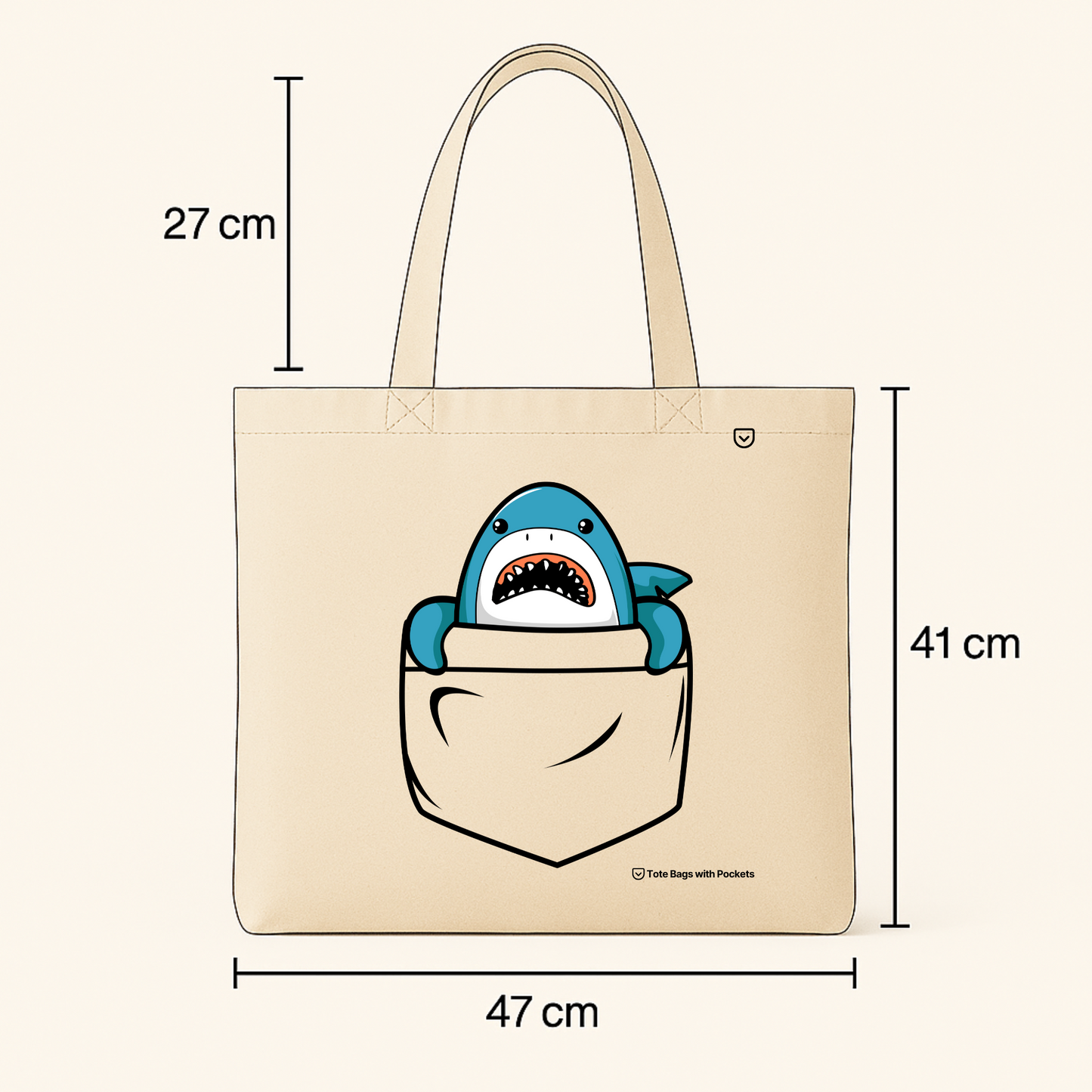 Everyday Canvas Tote - with Zipper, Pockets & Laptop Sleeve